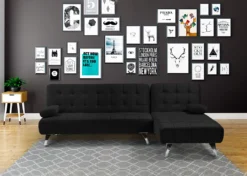 Schlafsofa HWC-K22, Couch Ecksofa Sofa, Liegefläche Links/rechts Schlaffunktion Samt Schwarz -VIDAXL || HOMCOM Verkäufe efbb8a4eb75cda4414e07eaddf4970a2