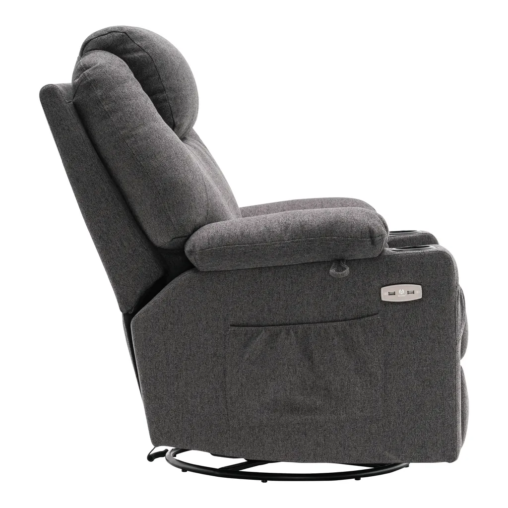 MCombo Elektrisch Relaxsessel Massagesessel 240° Dreh+ Schaukel + Vibration 7070DE 13 MCombo Elektrisch Relaxsessel Massagesessel 240° Dreh+ Schaukel + Vibration 7070DE – Bild 13