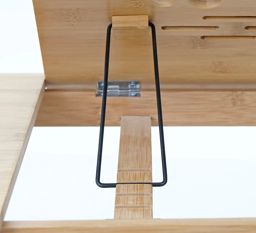 Laptoptisch HWC-B81, Notebooktisch Betttisch Klapptisch Mit Lüftungslöcher Faltbar Höhenverstellbar, Bambus 5 Laptoptisch HWC-B81, Notebooktisch Betttisch Klapptisch Mit Lüftungslöcher Faltbar Höhenverstellbar, Bambus – Bild 5