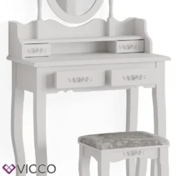 Vicco Schminktisch + Hocker Meghan Weiß 75 X 146,5 X 40 Cm Holzwerkstoff -VIDAXL || HOMCOM Verkäufe f3e49305e26ad7a9256a7a665fb992d9