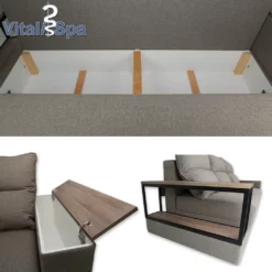 VitaliSpa Schlafsofa Garret Braun 253 X 110 X 87 Cm Polyester -VIDAXL || HOMCOM Verkäufe f44f7ebdd443f8433ed101e0e701e635