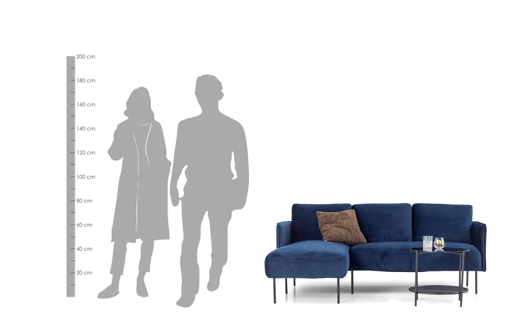 HOMEXPERTS Ecksofa Links MORRIS 138,5 X 192, H 79 Cm Blau 3 Sitzplätze 8 HOMEXPERTS Ecksofa Links MORRIS 138,5 X 192, H 79 Cm Blau 3 Sitzplätze – Bild 8