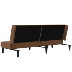 VidaXL Schlafsofa 2-Sitzer Braun Mikrofasergewebe -VIDAXL || HOMCOM Verkäufe f632cc70318047f36e280a602e7e16b3
