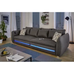 Big Sofa Couch Schlafsofa LED Beleuchtung Bluetooth Soundsystem Ca. 286 Cm LOUNGE Grau -VIDAXL || HOMCOM Verkäufe f6876e5c895bb0d8cf4c9a7686ef2f4b