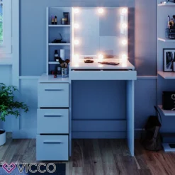 Vicco Schminktisch Frisiertisch Schminkkommode Meryl + LED-Beleuchtung Kommode -VIDAXL || HOMCOM Verkäufe f6c8f4387c326f49979ff03b30db2cd8