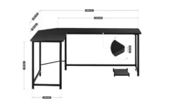Mark Adler Kiwi Black Eckschreibtisch Schreibtisch Computertisch L-Form Büro Möbel Stahlkonstruktion Computerständer Braun -VIDAXL || HOMCOM Verkäufe f861e86095268109396d4fb05ef51aec