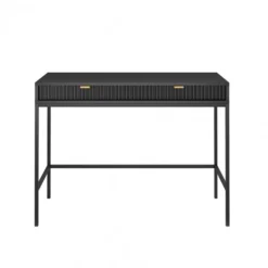 Stilvoller Schminktisch Nova Für Das Schlafzimmer In Schwarz Mit Dekorativer Front.