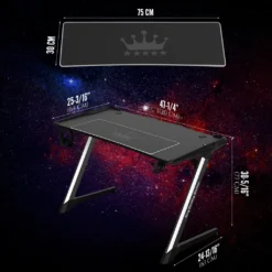 Midori® Gaming Computertisch Racing Gamer Tisch Mit RGB-Lichtern & Carbon Optik -VIDAXL || HOMCOM Verkäufe f9647547072e38572fceef63029a455b