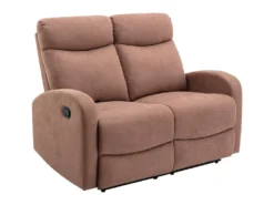 Relaxsofa 2-Sitzer - Stoff - Braun - EVELYN