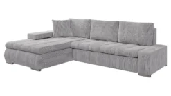 Mirjan24 Ecksofa Orkan Mini Cord, Polsterecke Mit Bettkasten Und Schlaffunktion, Elegante Eckcouch (Farbe: Poso 110)