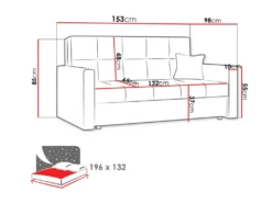 Mirjan24 Schlafsofa Viva Bis III, 3-Sitzer Sofa Mit Bettkasten Und Schlaffunktion, Polstersofa Vom Hersteller, Stilvoll Couch (Alova 36 + Alova 29) -VIDAXL || HOMCOM Verkäufe f9b21cf52273f30198859b22013e3c7e