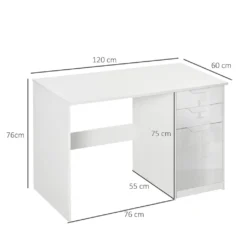HOMCOM Schreibtisch Computertisch Mit 2 Schubladen Schrank Arbeitstisch Bürotisch Große Tischplatte Weiß 120 X 60 X 76 Cm -VIDAXL || HOMCOM Verkäufe f9c84904d98b7dbe1ab9d1c1b590874a
