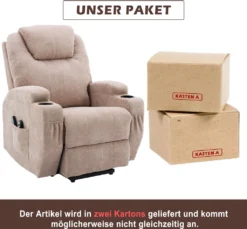 Merax Elektrisch Aufstehhilfe Relaxsessel Massagesessel Mit Wärmefunktion Und Vibrationsmassage, Fernsehsessel Mit Relaxfuntion, Fernbedienung Und USB, Hellgrau -VIDAXL || HOMCOM Verkäufe fb5be47fa11da225b94f8124f31f4f0d