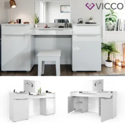 Vicco Schminktisch Lilli Frisiertisch Kommode Frisierkommode Spiegel Weiß