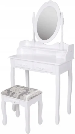 Italform Schminktisch Mit Hocker Und Drehbaren Spiegel Weiß 4 Schubladen 75 X 147 X 40cm -VIDAXL || HOMCOM Verkäufe fcdd59679e17ac0d3907b52cd429e33f