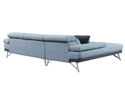 Sofa HWC-H92, Couch Ecksofa L-Form 3-Sitzer, Liegefläche Links, Blau-grau -VIDAXL || HOMCOM Verkäufe fd1111c1adbb6d1a8498127c50691fd9