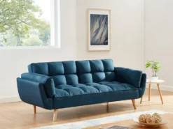 Schlafsofa Klappsofa 3-Sitzer - Stoff - Blau - LOELINE -VIDAXL || HOMCOM Verkäufe fd6f57de734d79be835b6c2bd20cbf83