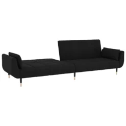 VidaXL Schlafsofa 2-Sitzer Mit 2 Kissen Schwarz Samt -VIDAXL || HOMCOM Verkäufe fe6a26a14207a5a119f103e618347a20