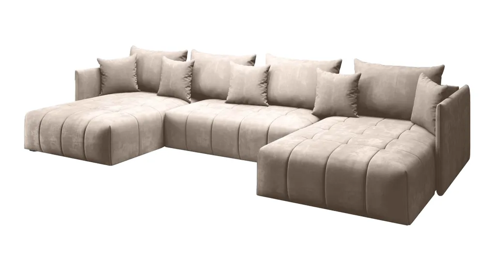 FURNIX U-Form-Sofa ASVIL Wohnzimmersofa Mit Schlaffunktion Und Bettkasten EN01 2 FURNIX U-Form-Sofa ASVIL Wohnzimmersofa Mit Schlaffunktion Und Bettkasten EN01 – Bild 2