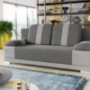 Sofa Mit Schlaffunktion Imola - Schlafsofa Mit Bettkasten, Couch, Bettsofa, Polstersofa, Klappsofa, Sofagarnitur (Grau (Sawana 05 + Sawana 21))