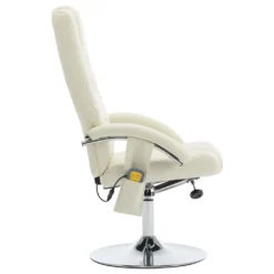 VidaXL Massagesessel Mit Fußhocker Cremeweiß Kunstleder -VIDAXL || HOMCOM Verkäufe fff56f4ab2b7697d8c967cd5b20909fc